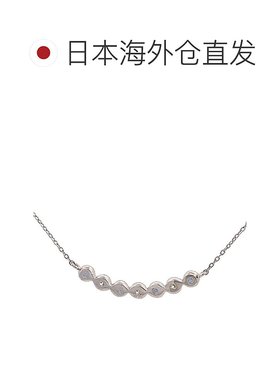 日本直邮（n248778）女士石榴石钻石白金吊坠项链 稀有宝石 礼物