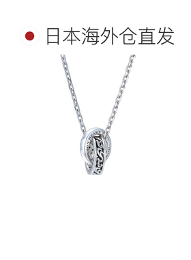 日本直邮LION HEART 男女同款 银925狮鬃双环项链（做旧工艺） 1N