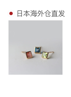日本直邮cui-cui K10YG 彩宝耳钉 单边佩戴 可叠【付后1h可退】