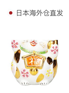 日本直邮九谷烧 4.5 尺寸 匾额 招财猫 金色斑点装饰 护身符 招财
