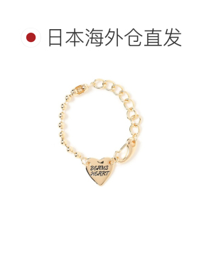 日本直邮BEAMS HEART 女士 心形Logo简约双链手链【付后1h可退】