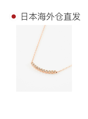 日本直邮4℃ 女士 K18玫瑰金钻石项链 152331123107