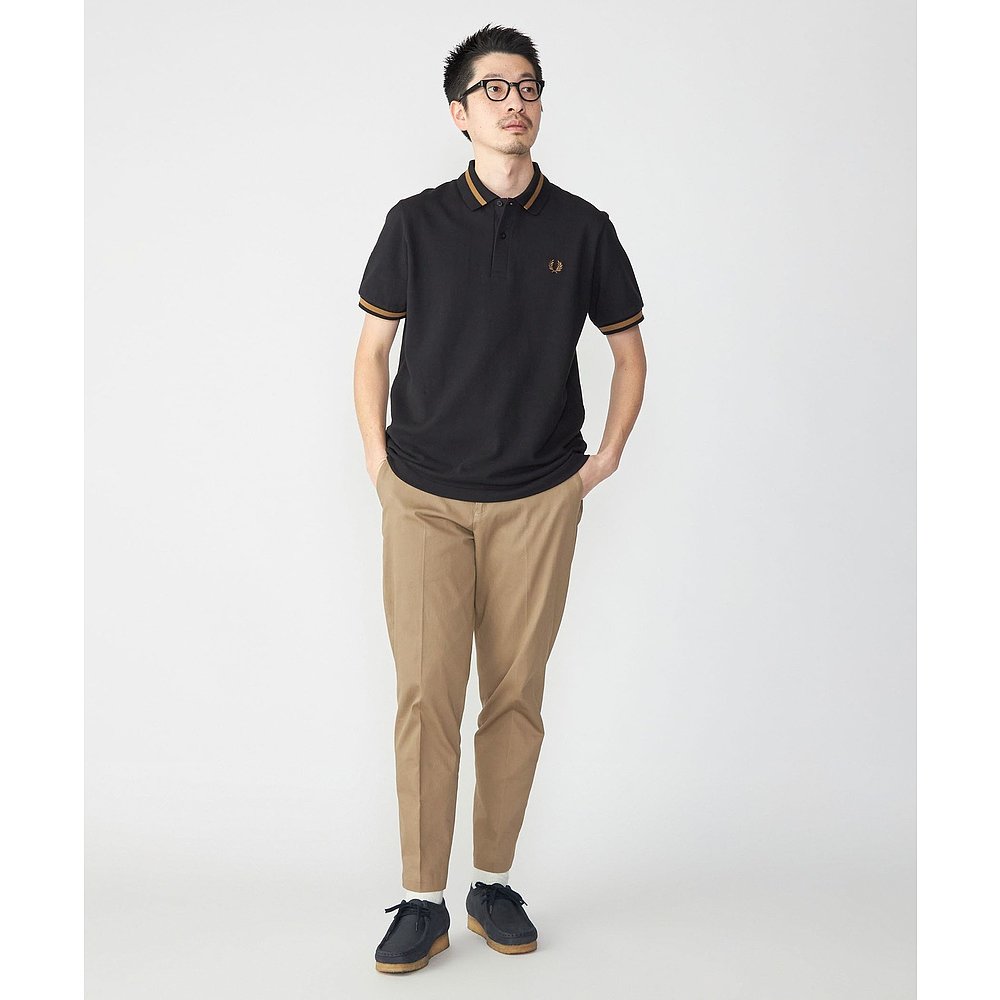 日本直邮SHIPS 特别定制 FRED PERRY 英国制造 M2 单线条纹男士Po - 图2