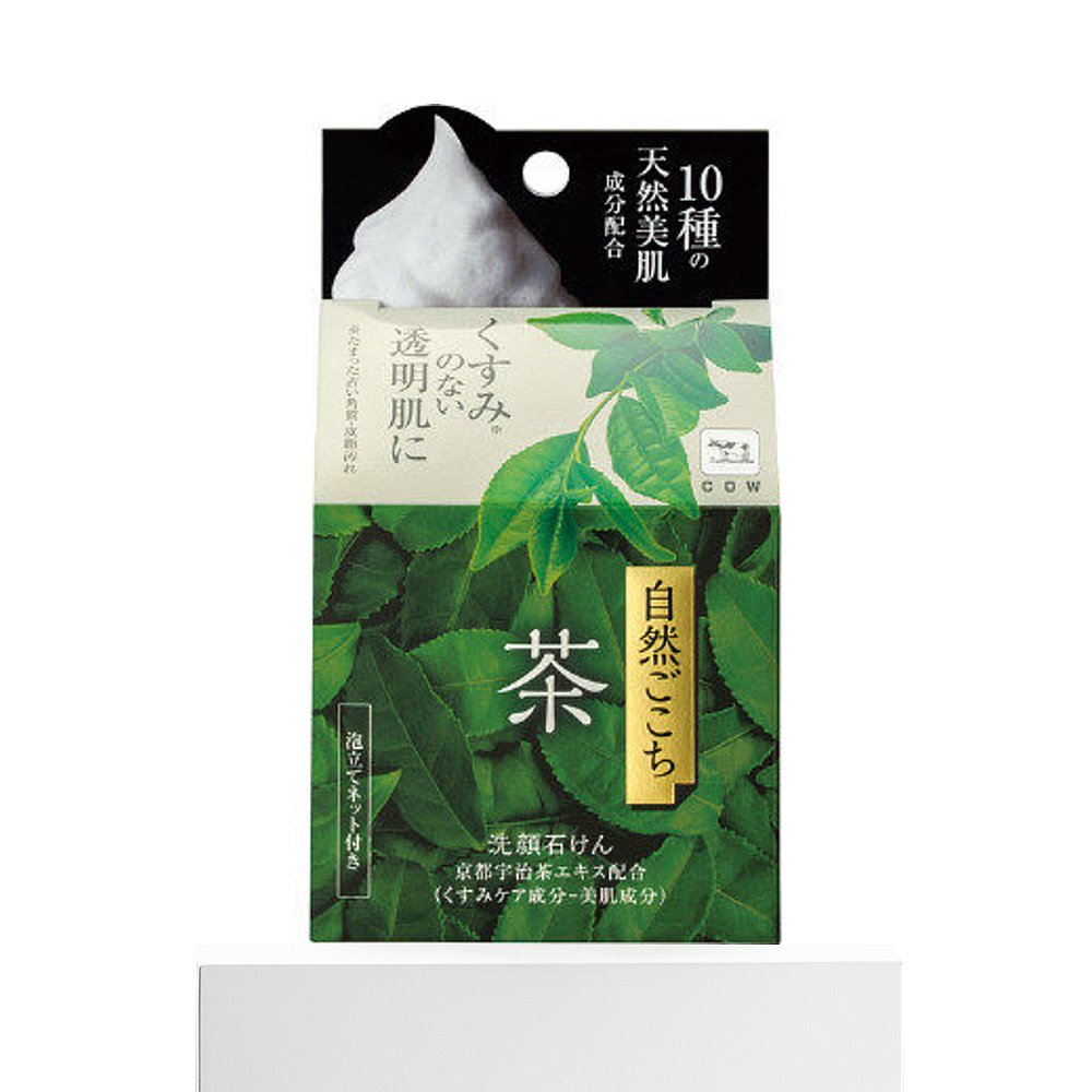 日本直邮COW牛乳石碱无添加抹茶洗脸洁面皂80g