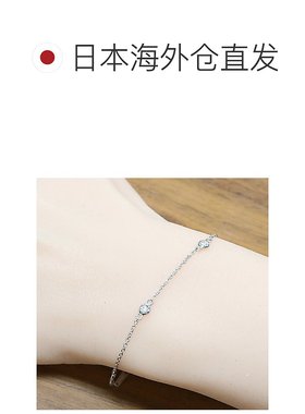 日本直邮(264510) 站钻石手链 0.14 克拉女士手链 4 月诞生石 K18
