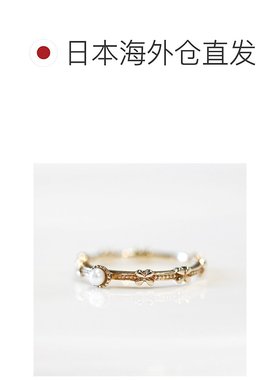 1h可退 日本直邮cui-cui K10YG 黄金 小颗珍珠 戒指 759177