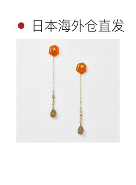 日本直邮agete K10红玉髓耳环