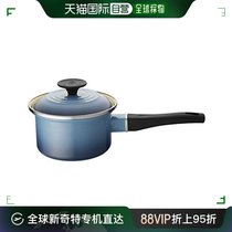 (Japan Direct Post) Cool colour enamel pan EOS saucepan ocean blue 14cm gas furnace IH applicable