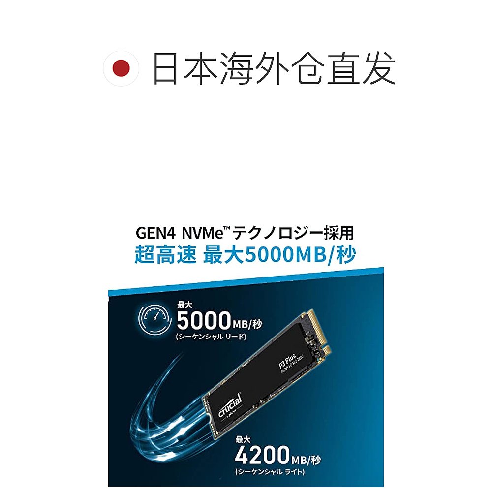 【日本直邮】Crucial英睿达 内藏SSD卡  1TB CT1000P3PSSSD8JP - 图1