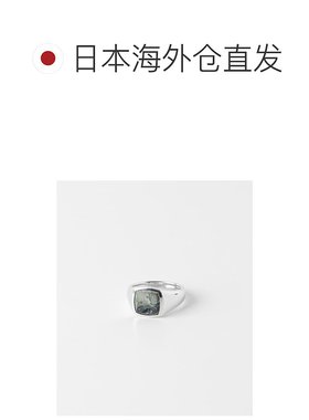 1h可退 日本直邮TOM WOOD 男士 Kambaba Jasper银戒 宽松方型设计