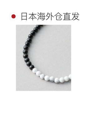 日本直邮Jouete 女士 黑色玉髓×镁石 可调节滑动手链 059489