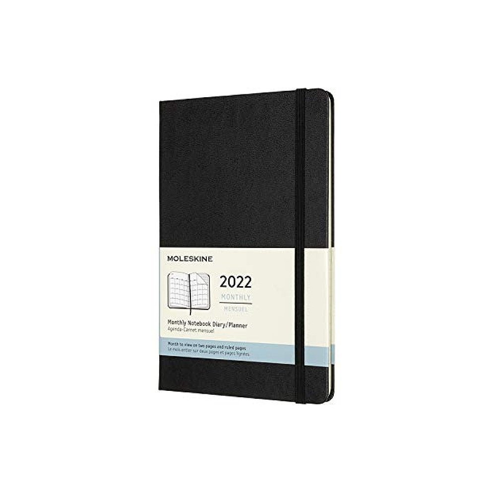 【日本直邮】Moleskine 硬壳笔记本2022年1月～12月L黑 DHB12MN3Y - 图0