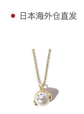 1h可退 日本直邮Ray BEAMS 女士真鍮材质笑脸珍珠项链 温馨可爱提