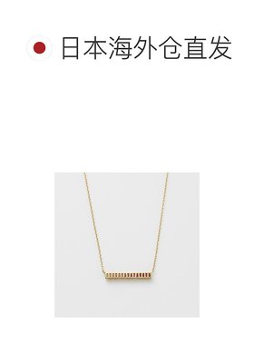 日本直邮日潮 agete 阿卡朵K18YG蓝宝石项链红色 均码吊坠