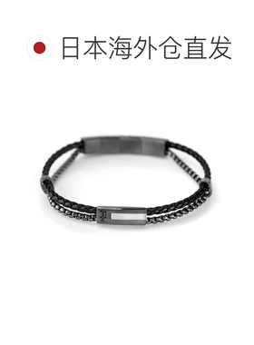 日本直邮POLICE DUALCELL 双链手链 GB0082503 枪金属色 黑色