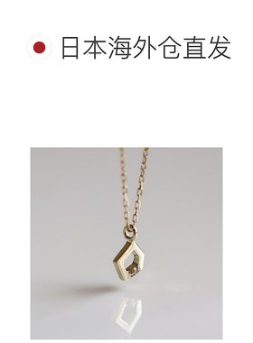 1h可退 日本直邮cui-cui K10YG 黄金 五边形 钻石吊坠项链 可调节