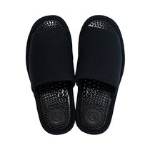 (Japanese direct mail) oka slippers black slippers trendy fashion minimalist casual 100 lap soft and comfortable