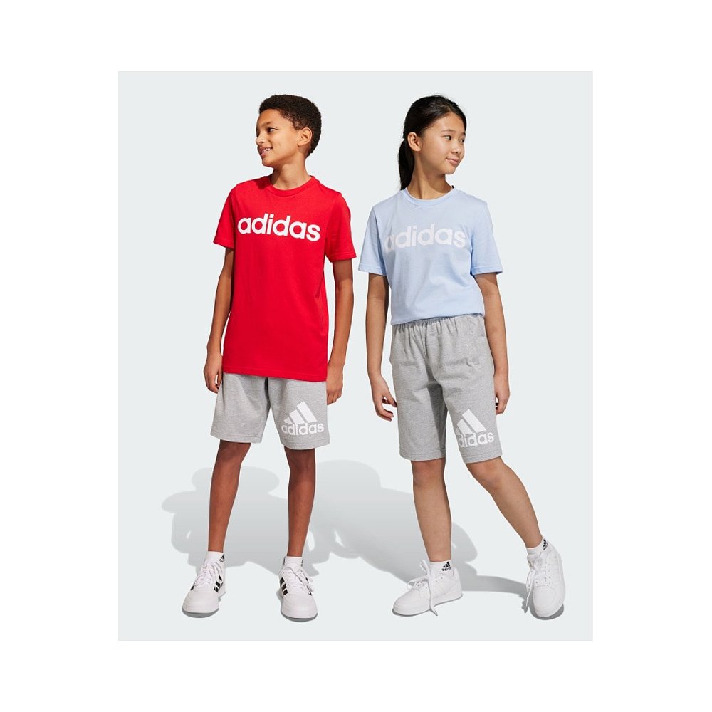 日本直邮adidas 儿童款大Logo棉质短裤 运动休闲两相宜 周末活动 - 图0