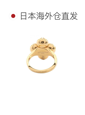 日本直邮中古vintage二奢LV路易威登女A级95新ring戒指镀金金属戒