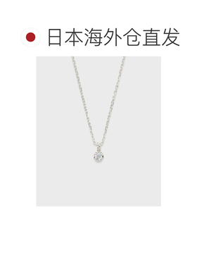日本直邮NOJESS 女士银镶月光石项链 简约个性设计三编扣环 30254