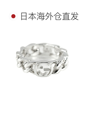 日本直邮Gucci 男女戒指饰有 GUCCI 互扣标志（843972 J8400 0818