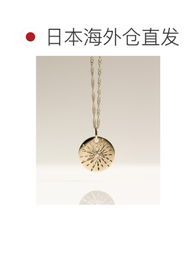 日本直邮cui-cui 男女同款K10黄金钻石中号硬币项【付后1h可退】
