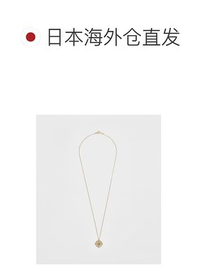 1h可退 日本直邮agete 阿卡朵 女士 K18 玫瑰窗透雕钻石项链（0.0