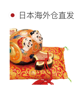 日本直邮九谷烧礼品包装7号木槌惠比寿大黑（含流苏和蒲团）装饰
