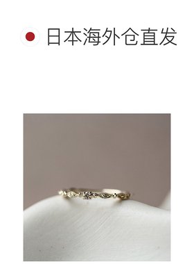 1h可退 日本直邮cui-cui 钻石三石细身戒指 K10YG 759483
