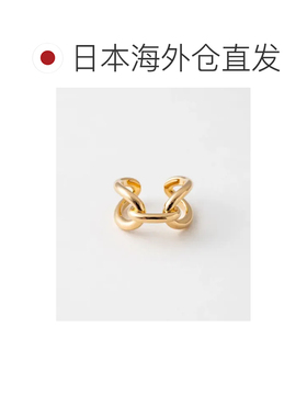 日本直邮Jouete 女士无性别戒指 黄金色银925镀黄金 黑色系列银92