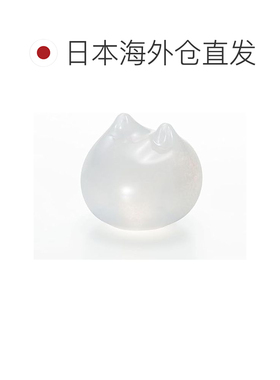 【日本直邮】ADERIA猫玻璃摆件 白色 礼盒装 F79906