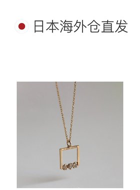 1h可退 日本直邮cui-cui 女装 钻石3石 K10YG 方形吊坠项链 78381