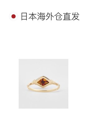 日本直邮日潮 agete 阿卡朵 K10琥珀戒指独特简约叠戴