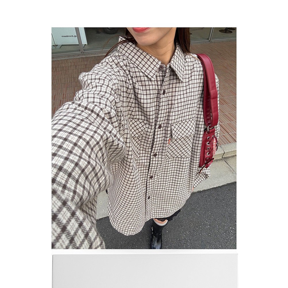 1h可退 日本直邮CIAOPANIC 男女同款 多色格纹衬衫外套 裏起绒保 - 图3