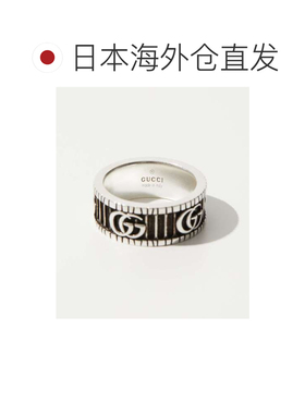 日本直邮GUCCI 551899 J8400 戒指 GG MARMONT 戒指 8 毫米做旧银
