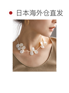 1h可退 日本直邮MIHOKO SAKAI 女士 珍珠贝壳 叶子项链 夏日氛围