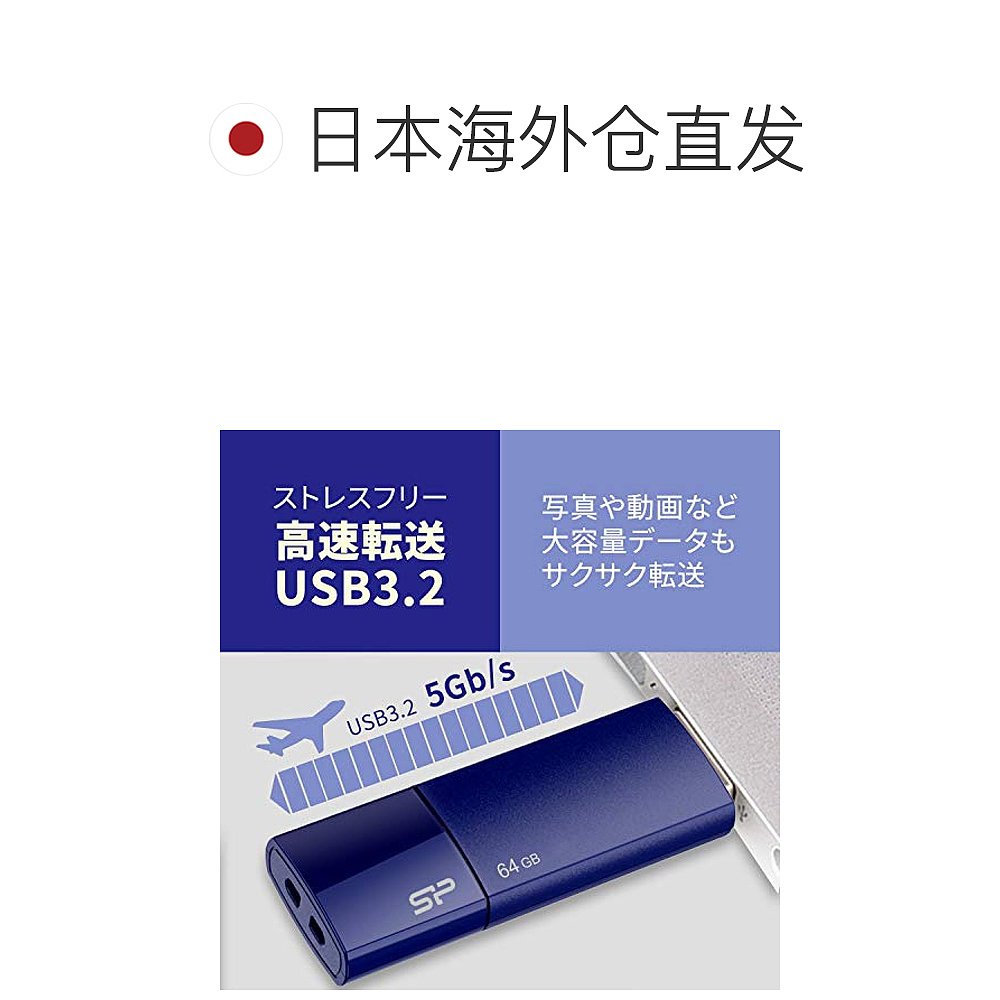 广颖电通U盘128GB USB3.0 SP128GBUF3B05V1D海军蓝 - 图1