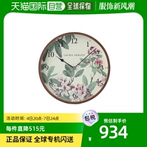 (Japan Direct Post) Laura Ashley Round Table wall-mounted clock pattern