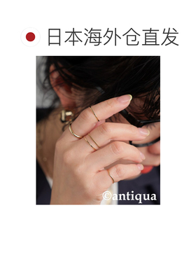 1h可退 日本直邮antiqua 女士 真鍮 5枚组简约叠戴戒指套装 PJ013