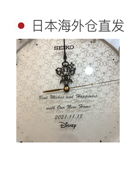 日本直邮Seiko 精工 Disney 米奇 电波挂钟 32.7cm 喷砂加工 玻璃