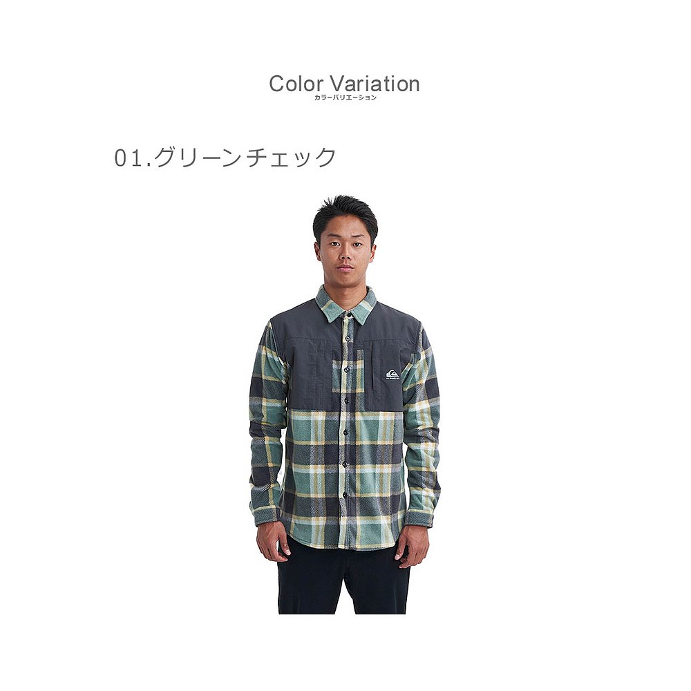 日本直邮QUIKSILVER NORTH SEAS SHIRT衬衫男士绿 EQYWT04488上-图0