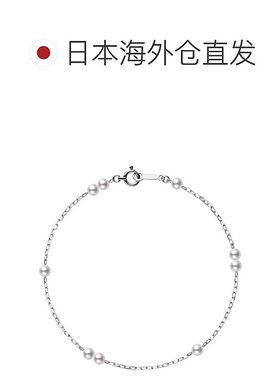 日潮跑腿Mikimoto御木本女士18K白金珍珠手镯 流行时尚首饰