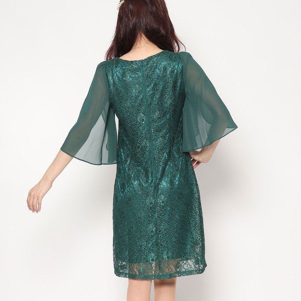 【日本直邮】styleblock雪纺袖蕾丝 天猫国际探物日本连衣裙