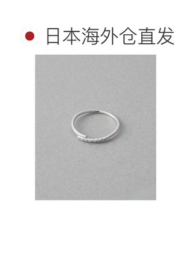 日本直邮ete 女士 K10白金 无镍针 真钻叠戴戒指 721245