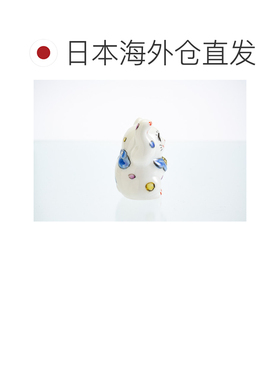 日本直邮九谷烧礼品包装 No.2 招财猫 圆点 蓝色（好运） 雕像 招