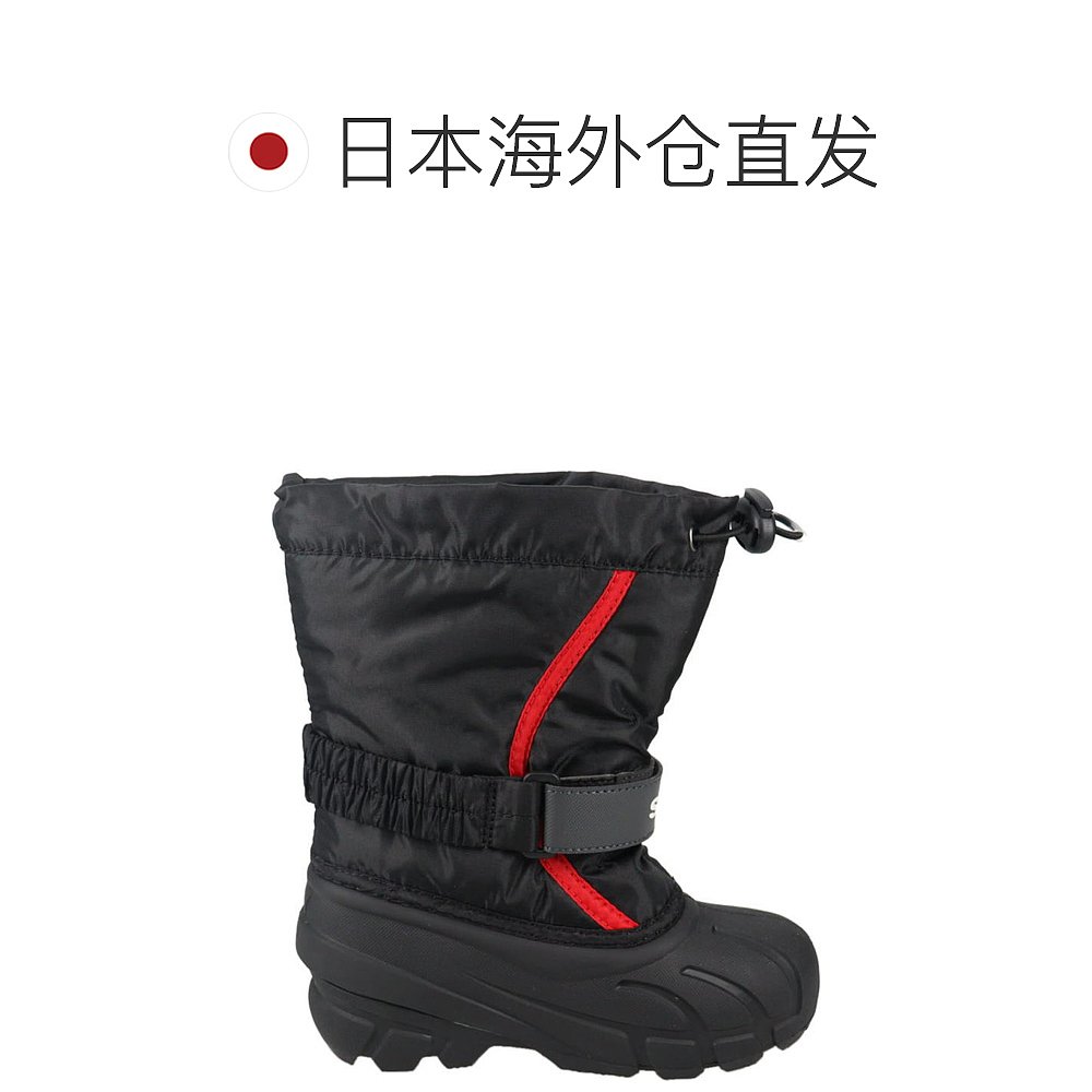 日本直邮SOREL 儿童 Flurry 冬靴黑色/亮红色NC5192 015 - 图1
