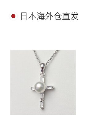 Akoya珍珠 女士宇和岛珍珠十字架项链6.5mmSV40cm