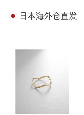 日潮跑腿COCOSHNIK 金石V型连接环戒指 黄金 配饰10 405-66303