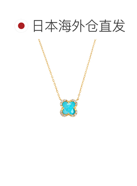 日本直邮VENDOME AOYAMA 18K黄金、绿松石、石英、钻石项链 AGVN5