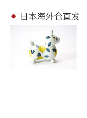日本直邮九谷烧礼品包装罗迪彩色菊花德永有信装饰品幸运符罗迪马